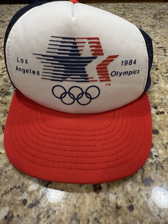 Unbranded Other - Vintage 1984 Los Angeles Olympics Trucker Hat Snapback One Size Red White & Blue
